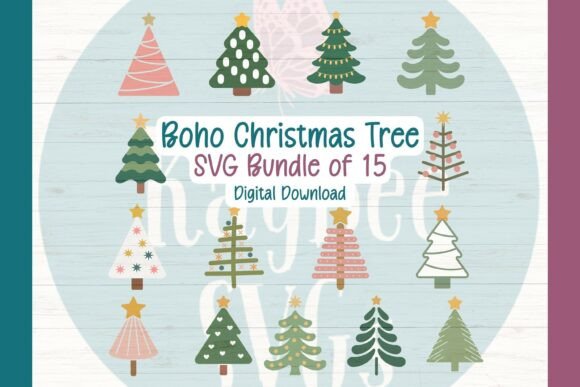 Boho Christmas Tree SVG: 15 Crafts Designs