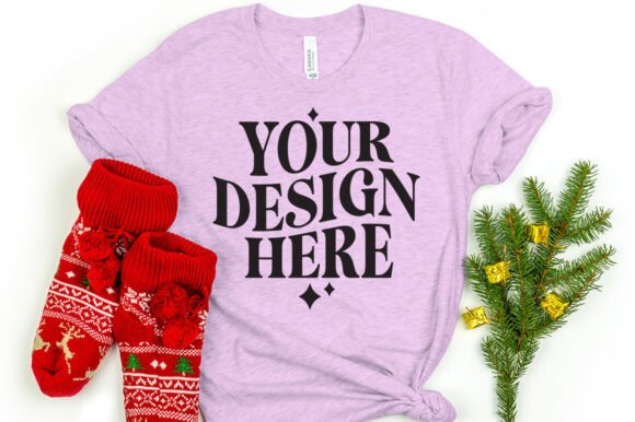 Christmas Bella Canvas 3001 Mockup Lilac Review