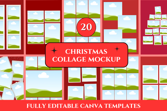 Christmas Collage Mockup Canva: Elevate Product Mockups