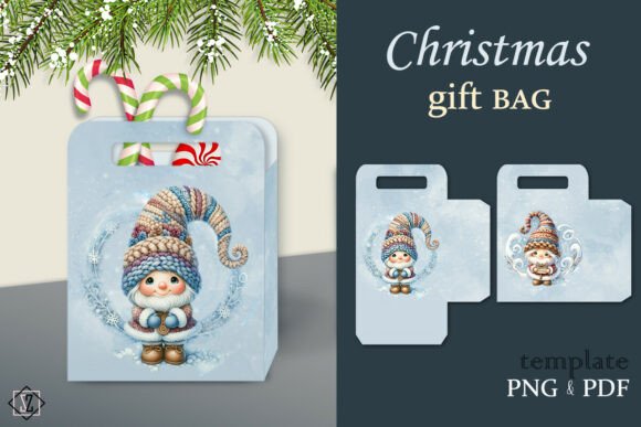 Christmas Gift Bag. Christmas Gnomes Crafts