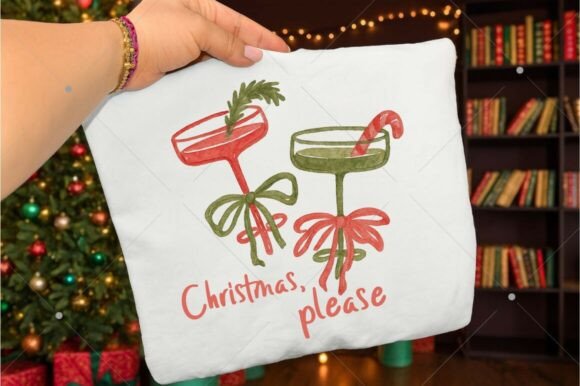 Christmas Please PNG: Retro T-Shirt Designs