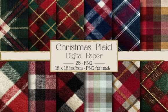 Christmas Seamless Plaid: Patterns for Branding