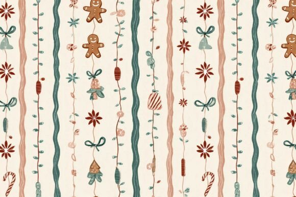 Coquette Christmas Pattern Candy Paper: Patterns for Branding