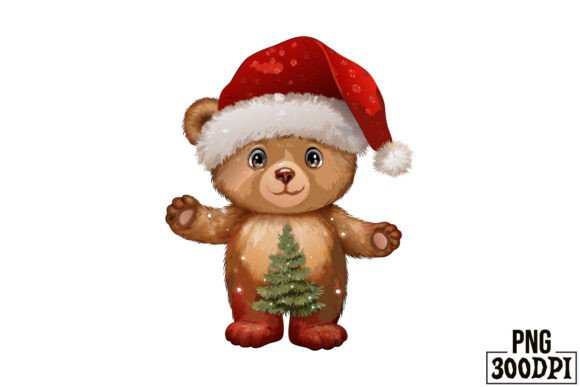 Cute Bear Christmas Clipart for Crafts