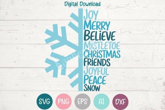 Half Snowflake SVG for Festive T-Shirt Designs