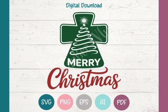 Merry Christmas Tree SVG for T-Shirt Designs