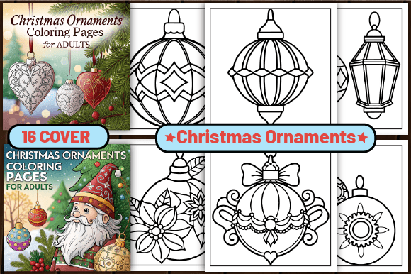 Review: 72 Christmas Ornaments Coloring Pages for Embroidery