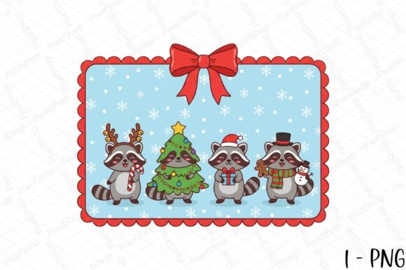 Review: Christmas Raccoon Frame for T-Shirt Designs