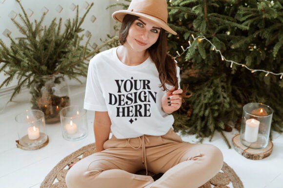 Reviewing Christmas Bella Canvas 3001 Mockup 4
