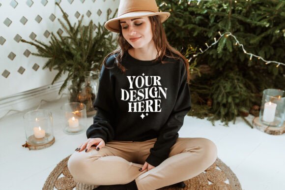 Reviewing Christmas Gildan 18000 Mockup 14
