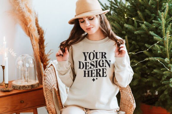 Reviewing Christmas Gildan 18000 Mockup 27