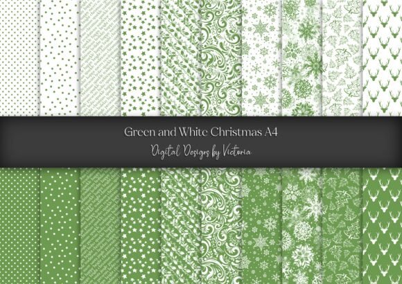 Reviewing Green and White Christmas A4 for Holiday Stitching