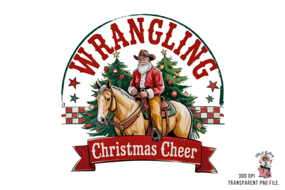 Western Christmas Sublimation PNG for T-Shirt Designs